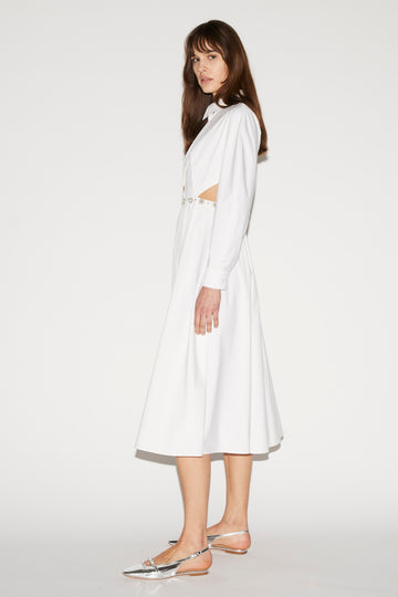 MURPHY DRESS WHITE EMBROIDERED COTTON
