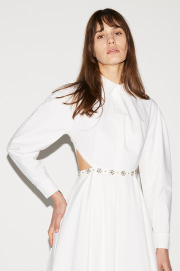 MURPHY DRESS WHITE EMBROIDERED COTTON