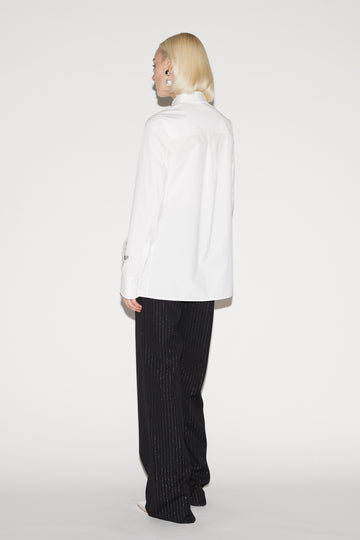 BENEDICT SHIRT WHITE EMBROIDERED COTTON