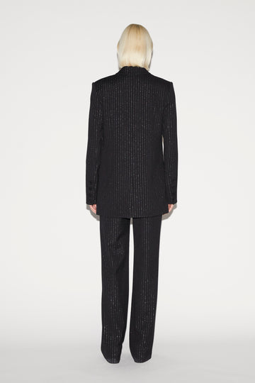LUCIAN TROUSERS BLACK SILVER STRIPE TAILORING
