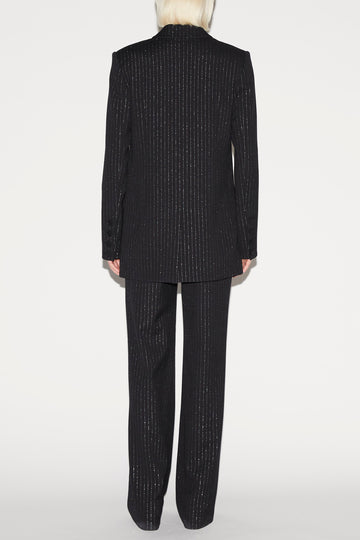 LUCIAN TROUSERS BLACK SILVER STRIPE TAILORING