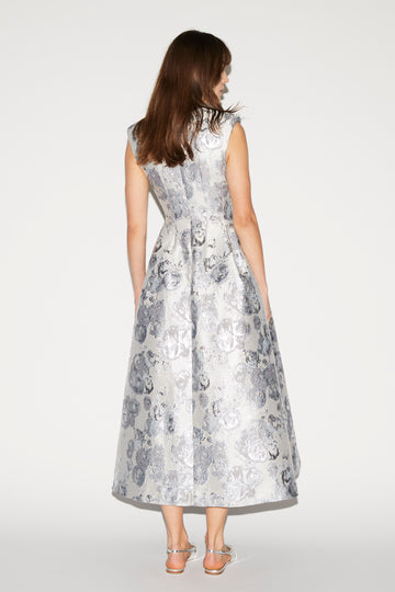 KYLE DRESS SILVER JACQUARD