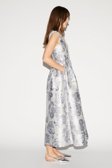 KYLE DRESS SILVER JACQUARD