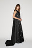 AMORET GOWN BLACK EMBRODIERED DUCHESSE