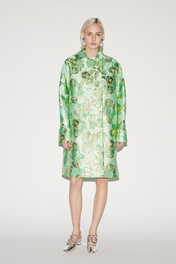 MIRABEL COAT JADE JACQUARD