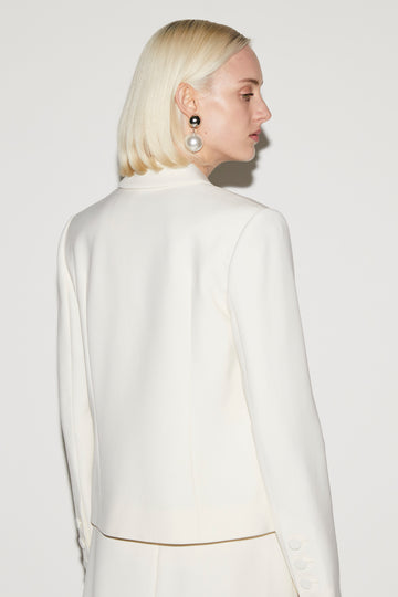 ISOBEL JACKET IVORY EMBROIDERED WOOL TAILORING