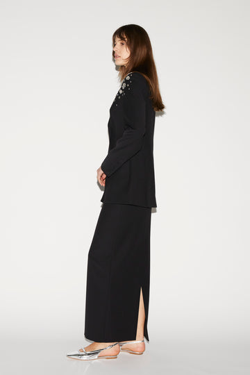 LIORA SKIRT BLACK WOOL TAILORING