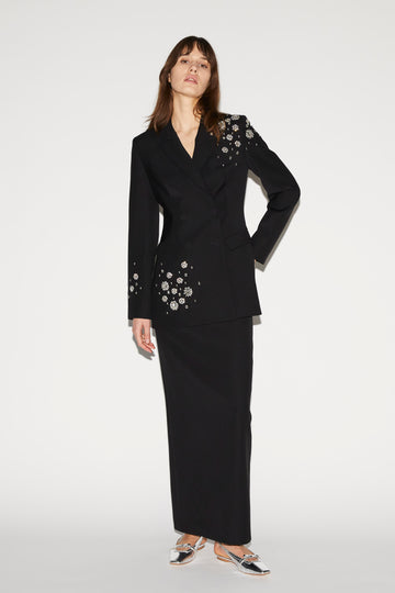 LIORA SKIRT BLACK WOOL TAILORING