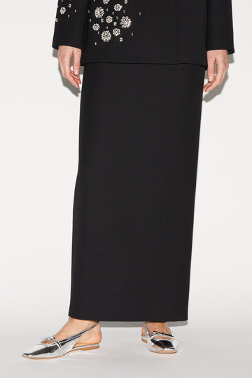 LIORA SKIRT BLACK WOOL TAILORING