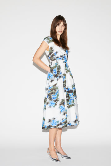 LUCILLE DRESS BLUE FLORAL MULTI