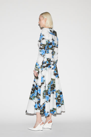 MILANI SKIRT BLUE FLORAL PRINTED COTTON