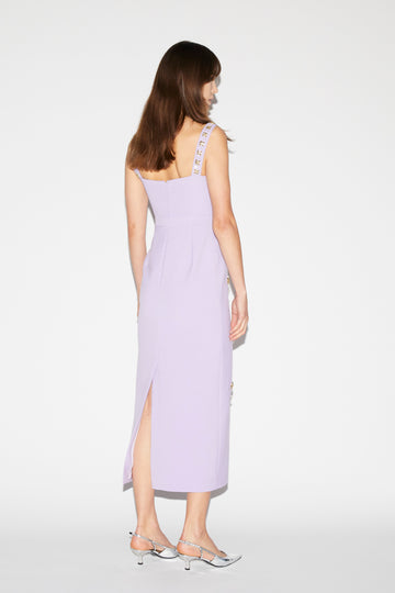 BRANDY DRESS LAVANDER EMBELLISHED CREPE