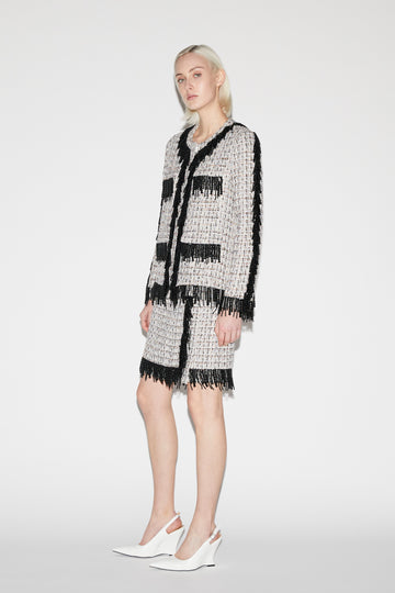 AUBREY SKIRT BLACK AND WHITE TWEED