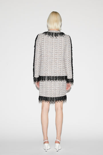 AUBREY SKIRT BLACK AND WHITE TWEED