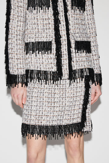 AUBREY SKIRT BLACK AND WHITE TWEED