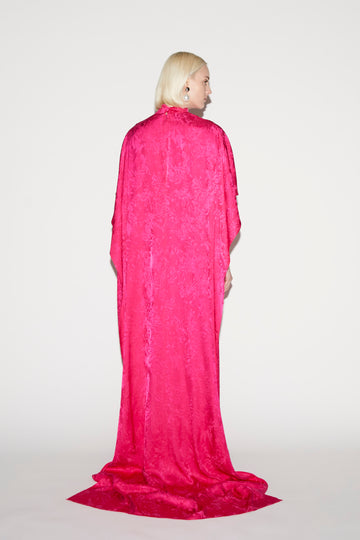 ALARIC GOWN FUCHSIA SATIN JACQUARD
