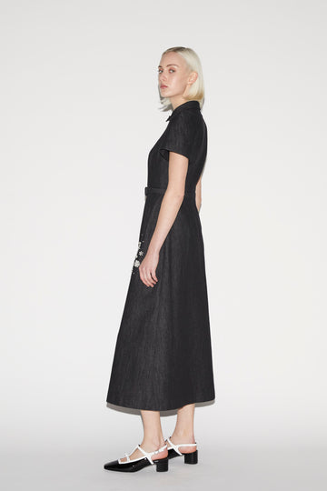 LUCIUS DRESS BLACK DENIM