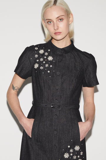 LUCIUS DRESS BLACK DENIM