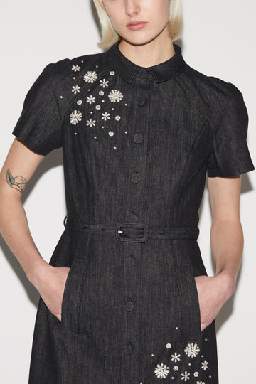 LUCIUS DRESS BLACK DENIM