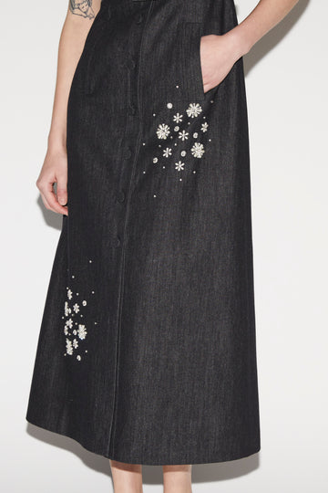 LUCIUS DRESS BLACK DENIM