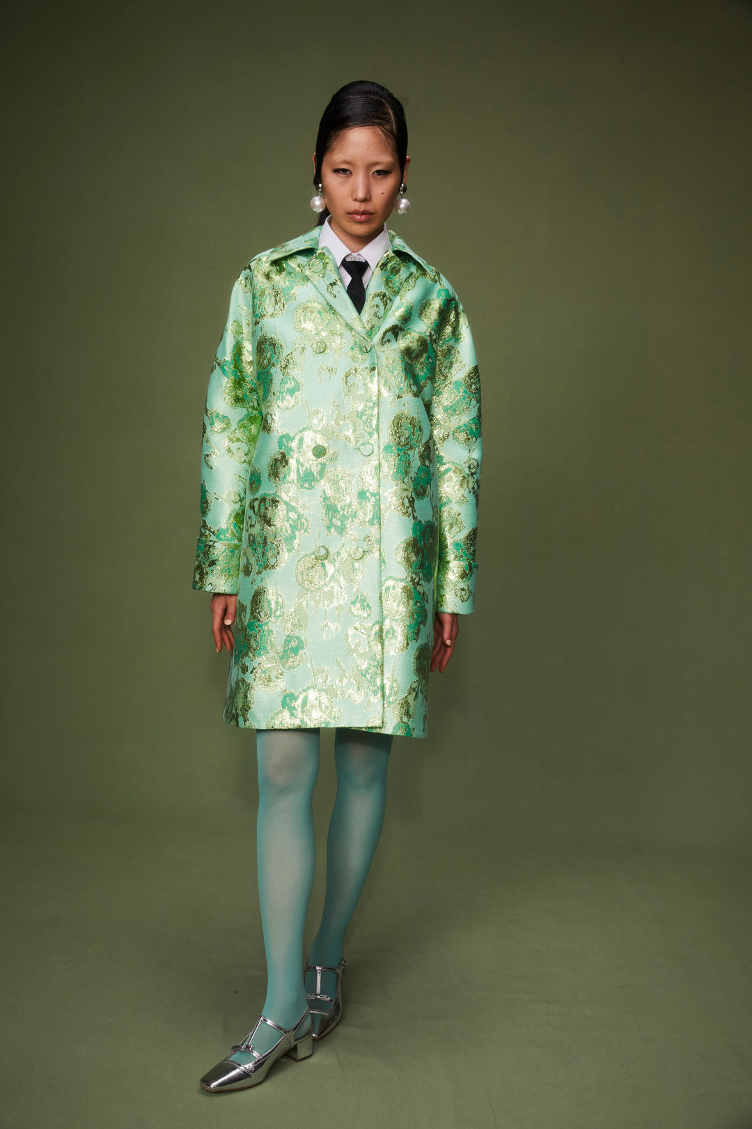 「HUISHAN ZHANG」リサイクルクレープ フェザートリム JACKETS AND COATS – HUISHAN ZHANG