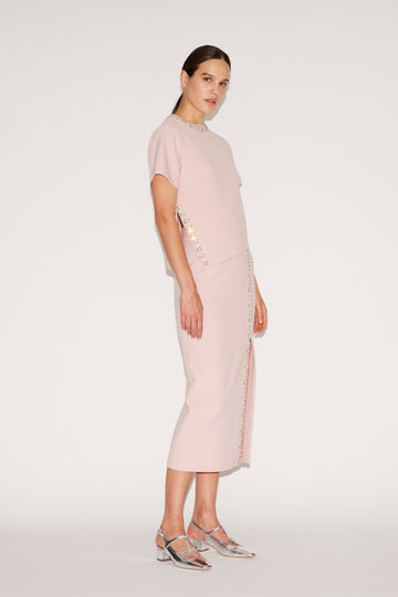 SAMMIE TOP PINK EMBELLISHED CREPE