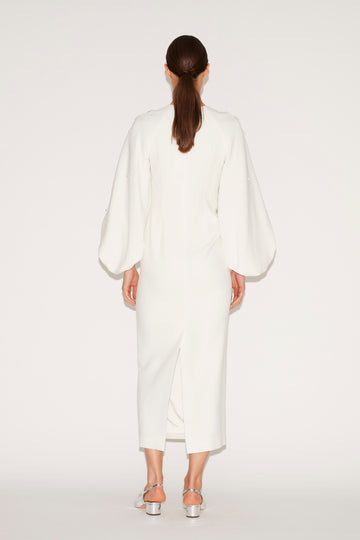 SONDRA MIDI DRESS WHITE EMBELLISHED SABLE'