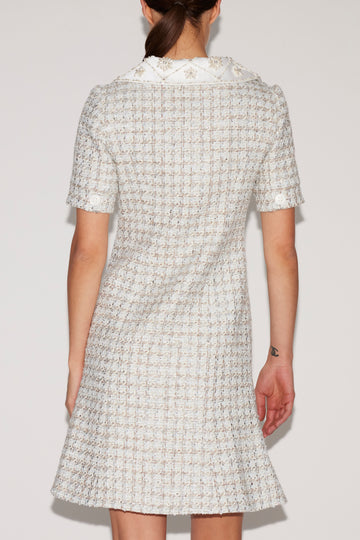 KATHLEEN DRESS BLUE TWEED