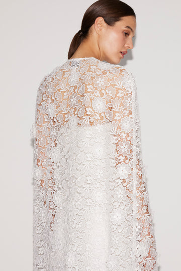 SAMANTHA CAPE WHITE LACE