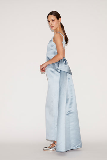 SHANNON GOWN PALE BLUE DUCHESSE SATIN