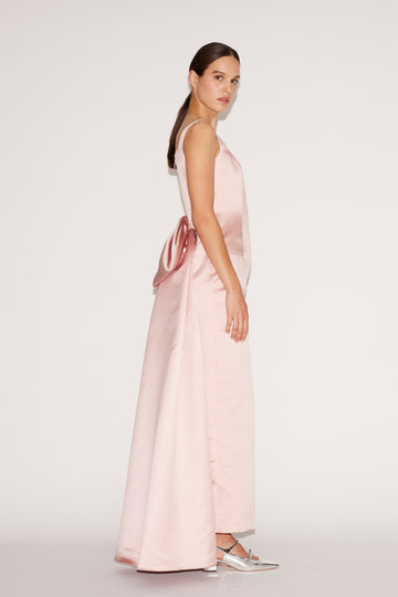 SHANNON GOWN PALE PINK DUCHESSE SATIN