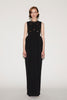 VIRGINIA GOWN BLACK EMBROIDERED CREPE