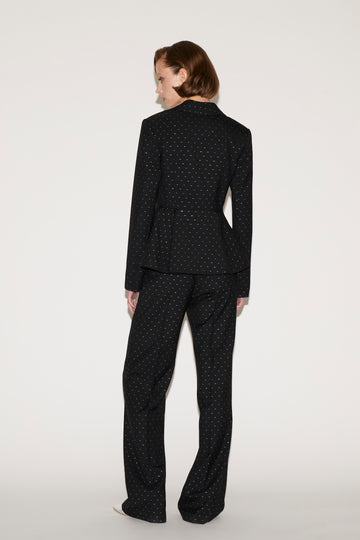 LUCIAN TROUSERS BLACK POLKA DOT TAILORING