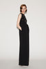 VIRGINIA GOWN BLACK EMBROIDERED CREPE
