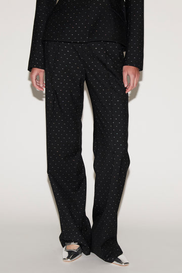 LUCIAN TROUSERS BLACK POLKA DOT TAILORING