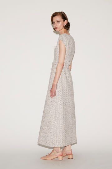 SUKI DRESS BLUE TWEED