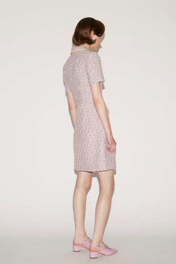 RILEY DRESS PINK TWEED