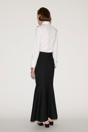 CHARLY SKIRT BLACK POLKA DOT TAILORING