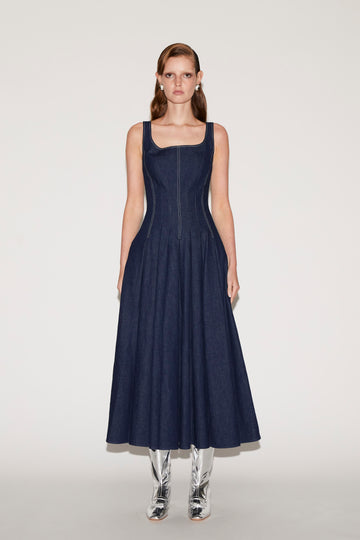 DARLA DRESS INDIGO DENIM