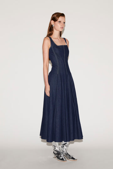DARLA DRESS INDIGO DENIM