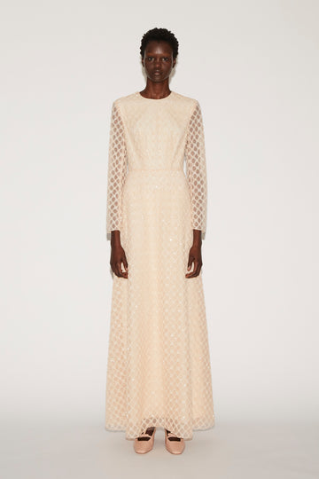 ANISSA GOWN SHELL EMBROIDERED TULLE