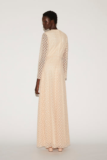 ANISSA GOWN SHELL EMBROIDERED TULLE