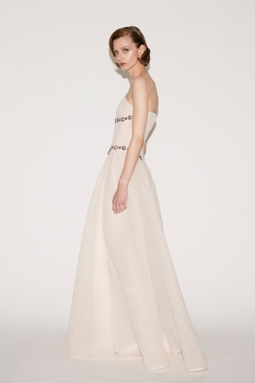 LUCE GOWN SHELL ORGANZA CLOQUE