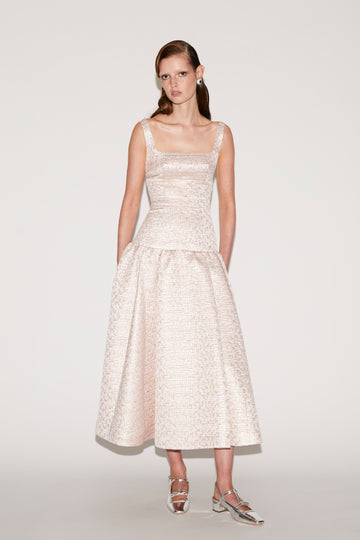 NORMA DRESS PINK JACQUARD