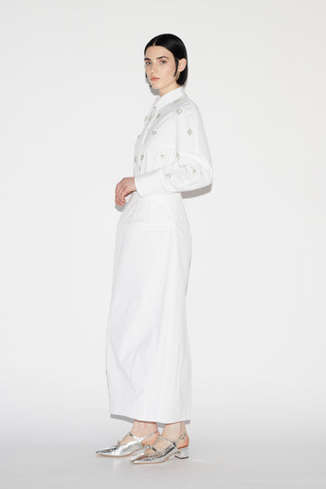 LUZ SHIRT WHITE EMBROIDERED COTTON