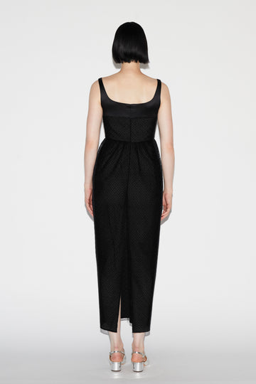 SUZANNE DRESS BLACK GRAPHIC GUIPURE