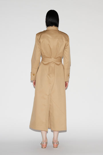 CLINT TRENCH COAT CAMEL COTTON GABARDINE