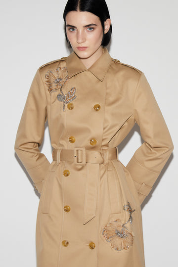 CLINT TRENCH COAT CAMEL COTTON GABARDINE