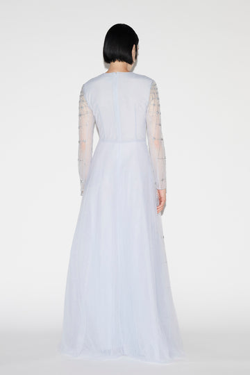 ANISSA GOWN PALE BLUE EMBELLISHED TULLE