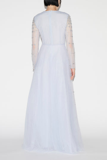 ANISSA GOWN PALE BLUE EMBELLISHED TULLE